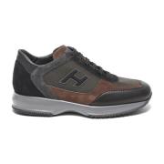 Hogan Brun Svart Sneakers Aw23 Black, Herr