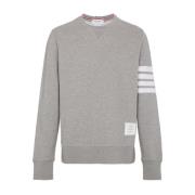 Thom Browne Gråa Sweaters - 4 Bar Classic Sweatshirt Gray, Herr