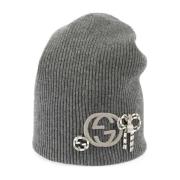 Gucci Ullmössa med Interlocking G Logo Gray, Dam