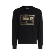 Versace Jeans Couture Svart och Guld Logo Sweatshirt Black, Herr