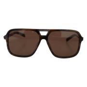 Dolce & Gabbana Brun Mode Solglasögon Brown, Herr