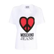 Moschino Avslappnad T-shirt White, Dam