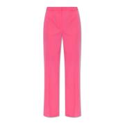 Stella McCartney Ull plisserade byxor Pink, Dam