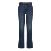 Khaite Blå Högmidjade Stovepipe Jeans Blue, Dam