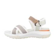 Geox Flat Sandals White, Dam