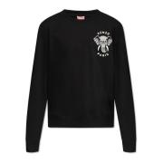Kenzo Sweatshirt med logotyp Black, Herr