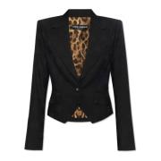 Dolce & Gabbana Monogrammönstrad blazer Black, Dam
