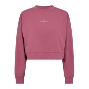 Co'Couture Logo Crop Sweatshirt Petitecc Rhubarb Pink, Dam
