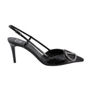 Valentino Garavani Slingback med paljetter Black, Dam