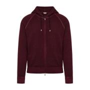 Gran Sasso Ull/Kashmir Zip Hoodie Red, Herr