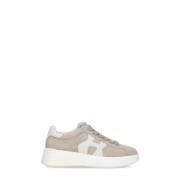 Hogan Beige Mocka Lädersneakers för Kvinnor Beige, Dam