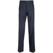 Canali Cropped Trousers Blue, Herr