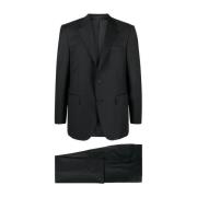 Canali Super 130s Ullkostym, Drop 6 Black, Herr