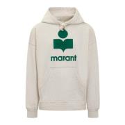 Isabel Marant Modern Logo Hoodie Beige, Herr