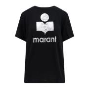 Isabel Marant Svart Linne Crew-neck T-shirt Black, Dam