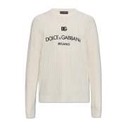 Dolce & Gabbana Tröja med logotyp Beige, Herr