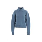 Jil Sander Oceanblå Cashmere Tröja Blue, Dam