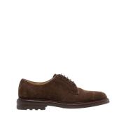 Brunello Cucinelli Lyxiga Mocka Derby Skor Brown, Herr