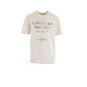 Golden Goose Vit Oversize T-shirt med Logo Print White, Herr