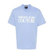 Versace Jeans Couture Ljusblå T-shirts och Polos Blue, Herr