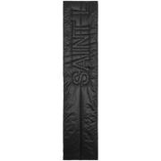 Saint Laurent Svart Logo-Präglad Vadderad Halsduk Black, Dam