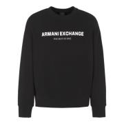 Armani Exchange Herr Sweatshirt utan huva Black, Herr