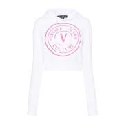 Versace Jeans Couture Vita Huvtröja för Kvinnor White, Dam
