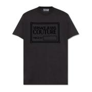 Versace Jeans Couture Tryckt T-shirt Black, Herr