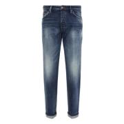 Emporio Armani Sköna och Moderna Jeans med Låg Midja Blue, Herr