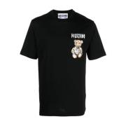 Moschino Svarta Teddy Bear T-shirts och Polos Black, Herr