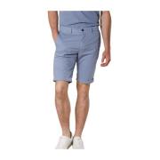 Mason's Stretch Gabardine Bermuda Shorts - Regular Fit Blue, Herr
