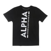 Alpha Industries Backprint Tee - Streetwear Kollektion Black, Herr