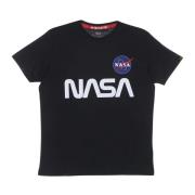 Alpha Industries Nasa Reflekterande T-Shirt för Män Black, Herr