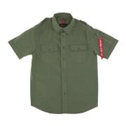Alpha Industries Short Sleeve Shirts Green, Herr