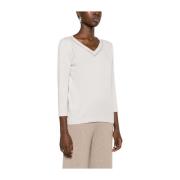 Fabiana Filippi Beige Sweatshirt för Kvinnor Aw23 Beige, Dam