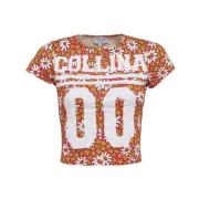 Collina Strada Blommig Crew Neck T-Shirt Pink, Dam