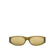 Flatlist Italienska solglasögon med oval båge Yellow, Unisex