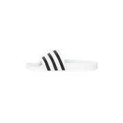 Adidas Originals Vita gummisandaler med färgade ränder White, Herr