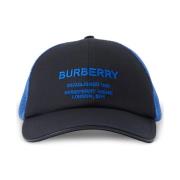 Burberry Navy Logo Baseball Cap Mesh Design Blue, Herr