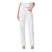 Agolde Criss Cross Jeans White, Dam