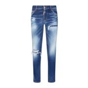 Dsquared2 Stiliga Jeans Blue, Dam
