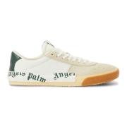 Palm Angels Beige Läder Logo Sneakers för Män Beige, Herr