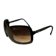 Chanel Vintage Pre-owned Plast solglasgon Black, Dam