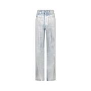 Paco Rabanne Metallisk Straight Leg Jeans Gray, Dam