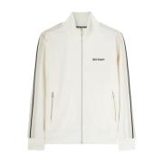 Palm Angels Logo-Print Track Jacket med Sidestripe Beige, Herr