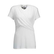 Joseph Ribkoff Elegant Draperad T-Shirt för Kvinnor White, Dam