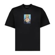 Dolce & Gabbana Oversized T-shirt med religiöst tryck Black, Herr