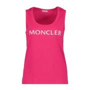 Moncler Logo Ärmlös Topp Pink, Dam
