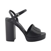 Dolce & Gabbana Plattforms Sandaler med Justerbar Ankelrem Black, Dam