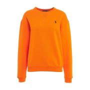 Polo Ralph Lauren Sweatshirt med logobrodyr Orange, Dam